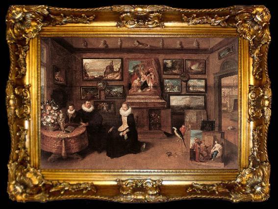 framed  FRANCKEN, Ambrosius Sebastiaan Leerse in his Gallery dgh, ta009-2